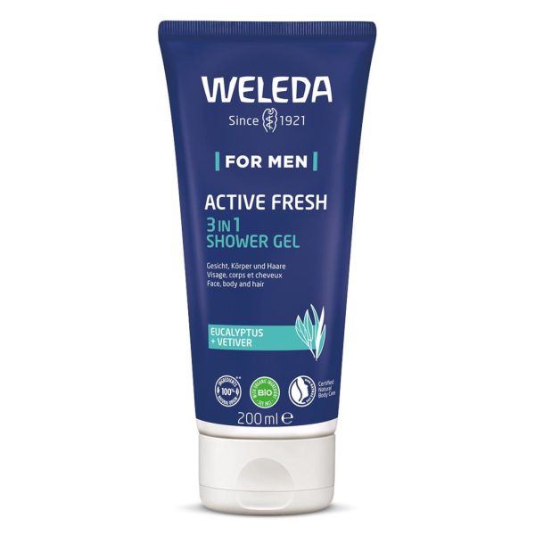 Weleda Mens Active Fresh 3-in-1 Shower Gel 200ml