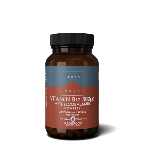 TerraNova Vitamin B12 500ug Complex 50 Capsules