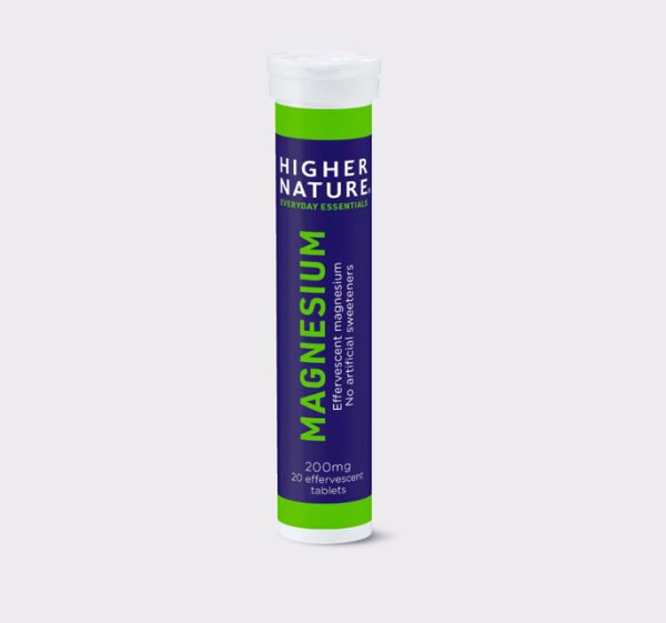 Higher Nature Effervescent Magnesium 200mg 20 Tablets